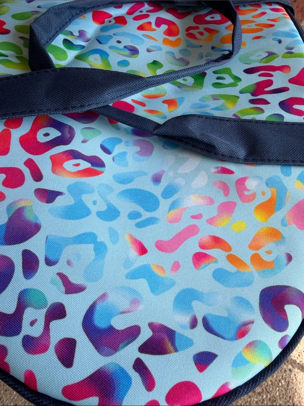 NWT NGIL Blue Tie Dye Leopard Insulated Cooler, ball park, pool, beach, camping